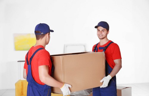 Movers preparing a local home removal in North Harrow