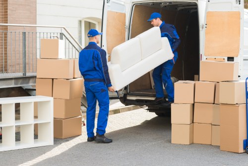 North Harrow home moving service with boxes and packing supplies