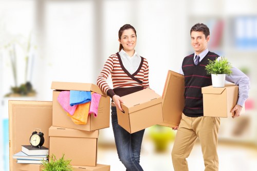 Local removal company helping with moving day preparation