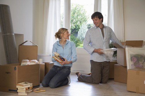 Loading furniture and boxes for a North Harrow van removal job